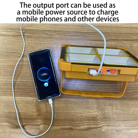 The Outdoor Rechargeable Portable Camping Lamp Solar Powered Portable LED Flood Light USB Battery Emergency Work Solar Lights