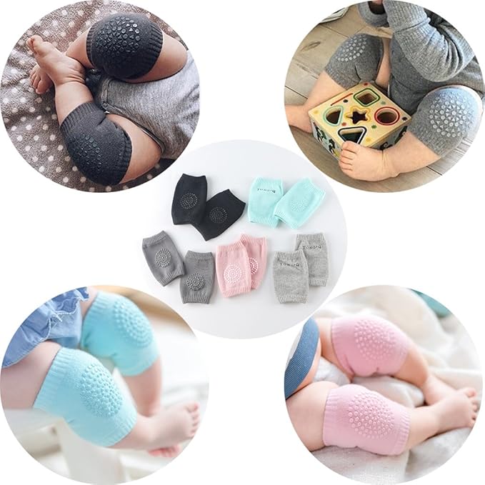 ONE PAIR OF BOSONER Baby Crawling Anti-Slip Knee Pads,Unisex Baby Toddlers Kneepads