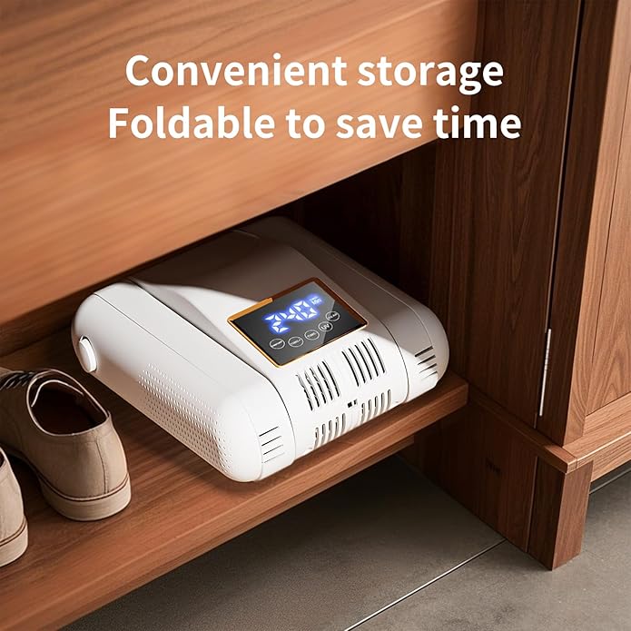 Boot Dryer for Work Boots, Shoe Dryer with Heat Blower, Glove Dryer & Boot Warmer - UV dual light source purification - intelligent timer - white